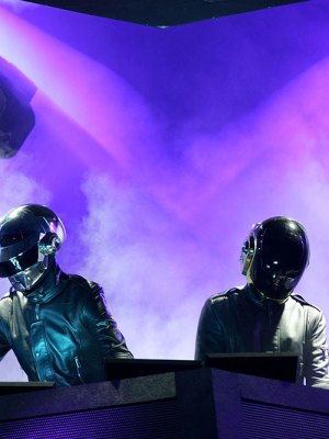 Casque strength: Daft Punk performing in 2006.