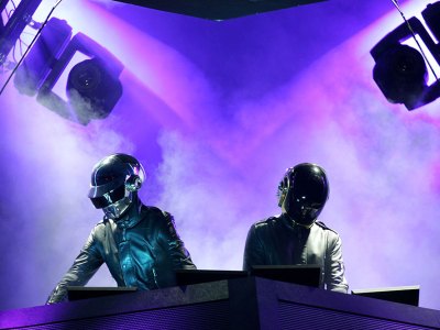 Casque strength: Daft Punk performing in 2006.