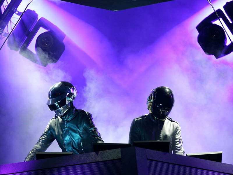Casque strength: Daft Punk performing in 2006.