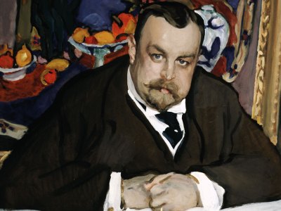 Portrait of the Collector of Modern Russian and French Paintings, Ivan Abramovich Morozov (detail; 1910), Valentin Serov. Courtesy Tretyakov Gallery, Moscow