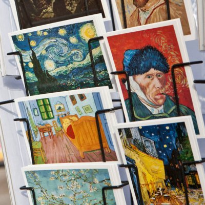 The mail gaze: museum postcards in Amsterdam.