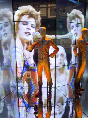 Installation view of ‘David Bowie Is’ at the Victoria and Albert Museum, London, in 2013.