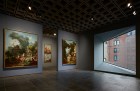 Four panels of Fragonard’s series The Progress of Love on the fourth floor of the Frick Madison.