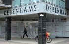 Requiem for a dream: a shuttered Debenhams on Oxford Street, March 2021.