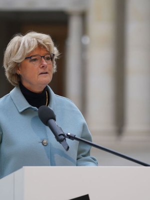 German culture minister Monika Grütters at the Humboldt Forum in Berlin.