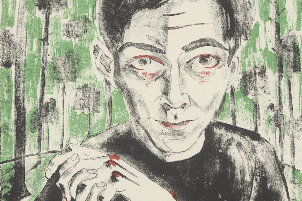 Self-portrait under Trees (detail; 1921), Walter Gramatté.
