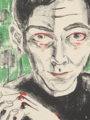 Self-portrait under Trees (detail; 1921), Walter Gramatté.