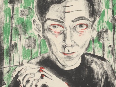Self-portrait under Trees (detail; 1921), Walter Gramatté.
