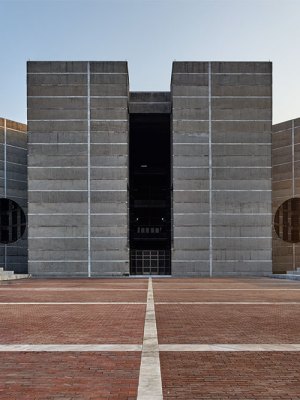 National Assembly Building of Bangladesh, Dhaka (1962–83), designed by Louis Kahn (1901–74).