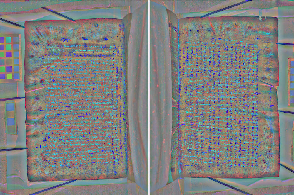 The undertext of the Codex Zacynthius shown through multispectral imagery.