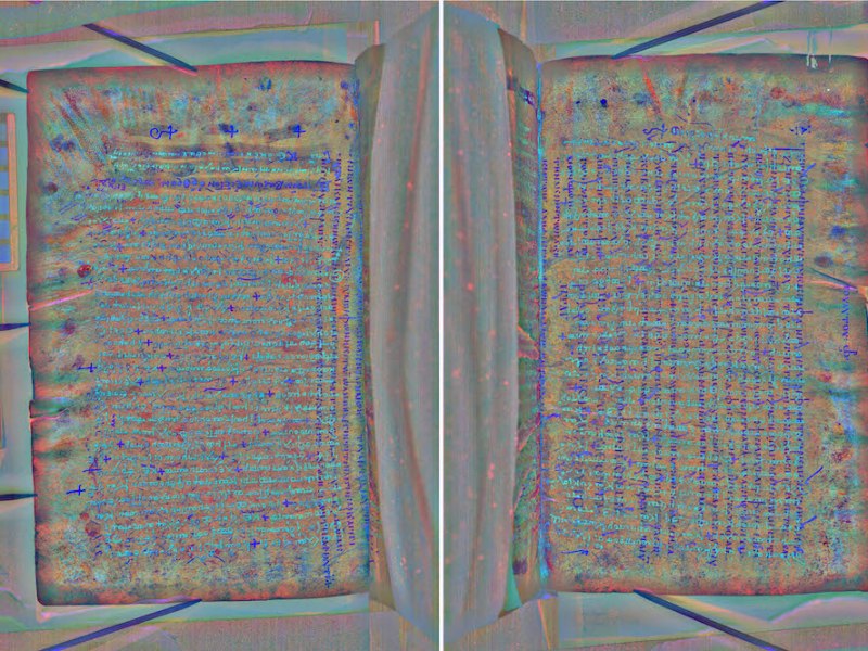 The undertext of the Codex Zacynthius shown through multispectral imagery.