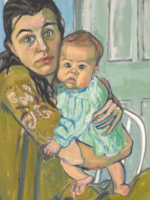Nancy and Olivia (detail; 1967), Alice Neel. Collection of Diane and David Goldsmith.