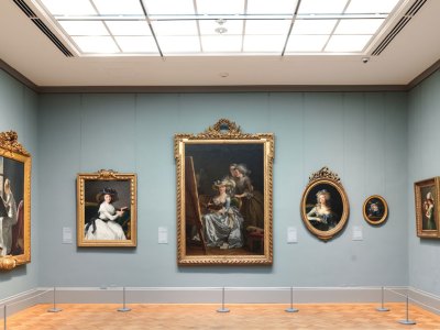 Installation view of Gallery 616, ‘Paris in the Early Eighteenth Century’, at the Metropolitan Museum of Art, New York