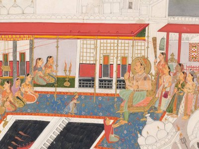 The Mood of Kota Palace (detail), (c. 1700), unknown artist, Udaipur. National