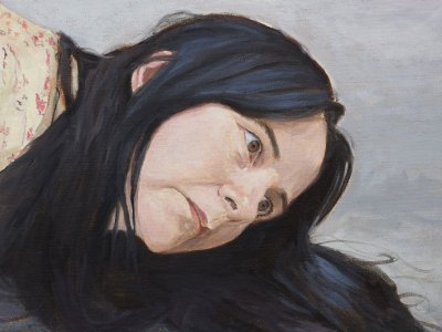 Untitled (lockdown portrait) (detail; 2020), Gillian Wearing.