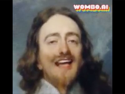 Jaw-dropping: Charles I singing along to Gloria Gaynor, courtesy of Wombo.ai (and the pairing skills of Twitter user @oldnorthroad)