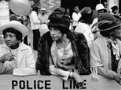 Three Women at a Parade, Harlem, NY (1978), Dawoud Bey.