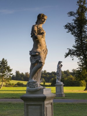 Four statues at Waddesdon.