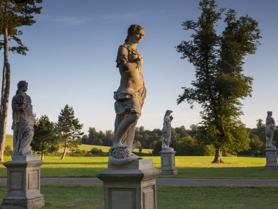 Four statues at Waddesdon.