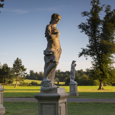 Four statues at Waddesdon.