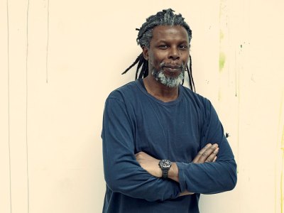 Hurvin Anderson in his studio.