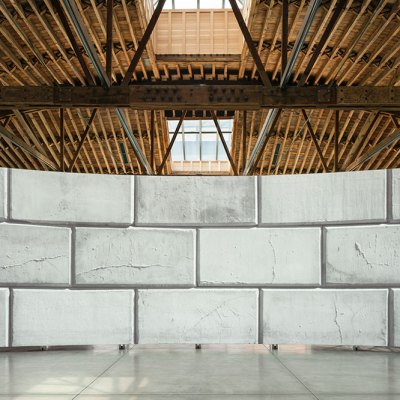 Gallery wall: installation view of Lucy Raven’s ‘Ready Mix’ (2021) at Dia Chelsea, New York.