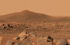 An image of the ‘Santa Cruz’ mountain on Mars, taken by Perseverance's Mastcam-Z in April 2021.