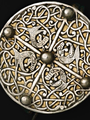 An Anglo-Saxon disc brooch.