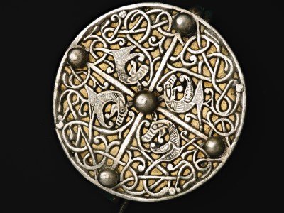 An Anglo-Saxon disc brooch.