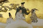 Detail from Japanese folding screen.