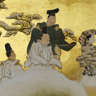 Detail from Japanese folding screen.