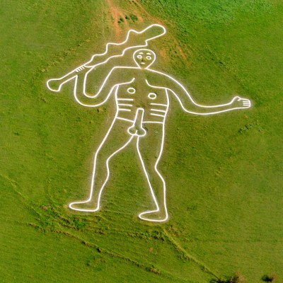 A saintly sight? The Cerne Abbas giant in Dorset.