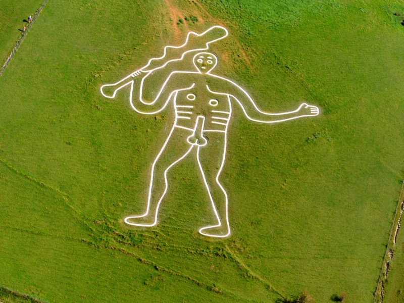 A saintly sight? The Cerne Abbas giant in Dorset.