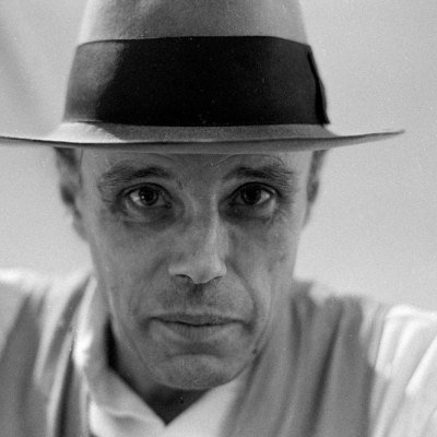 Joseph Beuys in 1975, photographed by Caroline Tisdall.