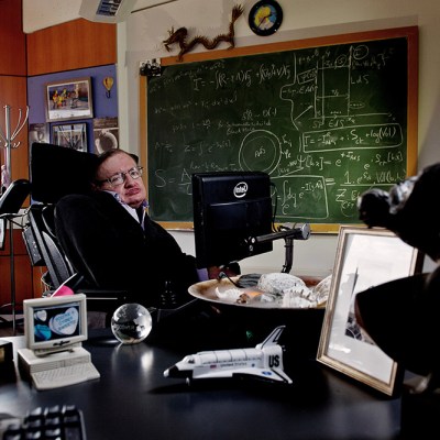 Stephen Hawking in his office at the Department of Advanced Mathematics and Theoretical Physics, University of Cambridge, commissioned by the Science Museum Group in 2011 to mark Hawking’s 70th birthday.