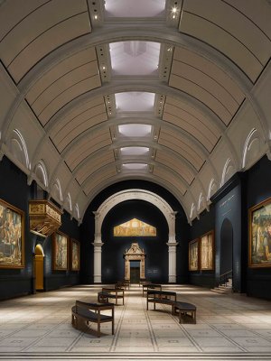 Holding court: the refurbished Raphael Court at the V&A in 2021.