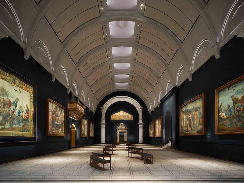 Holding court: the refurbished Raphael Court at the V&A in 2021.