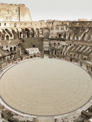A rendering of the plans for the new Colosseum floor.