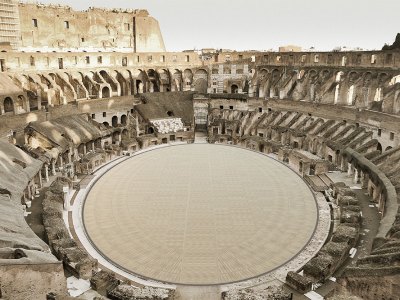A rendering of the plans for the new Colosseum floor.