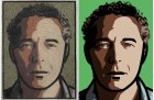 Two of Julian Opie’s self-portraits, both titled ‘Julian’, from 2012 and 2013 (left to right).