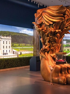 Installation view of ‘Treasures from Chatsworth’, exhibited at Sotheby’s New York in 2019.