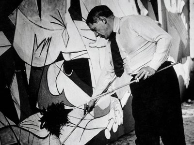 Picasso working on Guernica in his Grands-Augustins studio, Paris (detail; 1937), Dora Maar. Museo Nacional Centro de Arte Reina Sofía, Madrid.