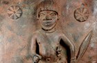 Detail of a 17th-century plaque depicting a junior court official in the Kingdom of Benin – one of two to be returned to Nigeria by the Metropolitan Museum of Art, New York