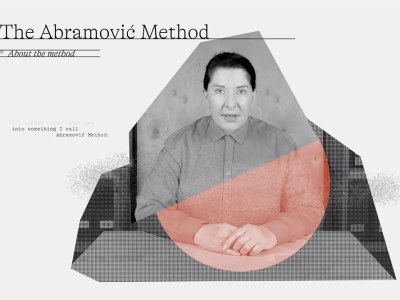 Star gazing: still from the Abramovic Method by Marina Abramovic, designed by WeTransfer