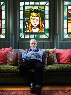 Peter Blake photographed at home in 2015.
