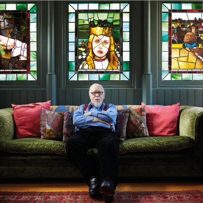Peter Blake photographed at home in 2015.