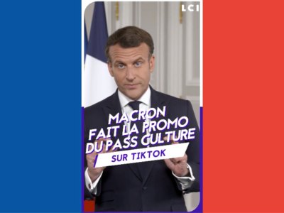 Social influencer: Emmanuel Macron announcing the launch of the culture pass for 18 year olds on TikTok.
