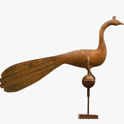 Peacock weather vane (c. 1860–75), unidentified artist. Museum of Fine Arts, Boston