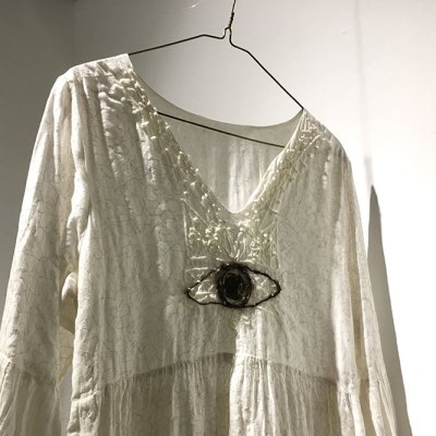 Detail of a work by Fatoş İrwen in ‘Exceptional Times’
