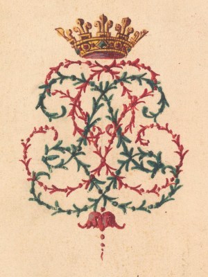 Prières du matin et du soir (detail; 1748), written and bound for Louis-Joseph de Bourbon, prince de Condé, by Louis Pierre Vallain.